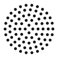 Abstract black dot circle icon. Halftone dots circle Vector illustration