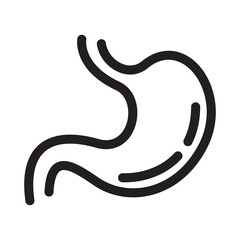 Human Stomach outline icon vector illustration