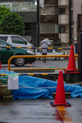 東京の赤坂6丁目での風景