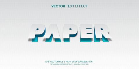 paper sticker style cut off editable text effect