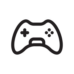 Game controller Outline gamepad icon. Minimal Gaming Symbol illustration © imdproduction