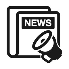 Loudspeaker or Megaphone icon. Megaphone announcement illustration