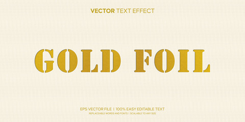 gold foil paper editable text effect