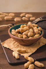 Peanuts in a ceramic bowl