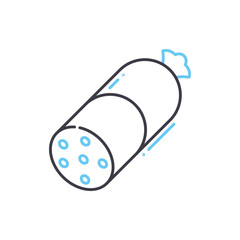 meat delicatessen line icon, outline symbol, vector illustration, concept sign