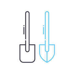 spade line icon, outline symbol, vector illustration, concept sign