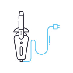 styling iron line icon, outline symbol, vector illustration, concept sign