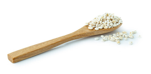 barley rice isolated on white background