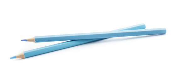 color pencil pastel isolated on white background