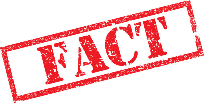 Fact Stamp. Red Text Rubber Stamp Ink - Vector.   