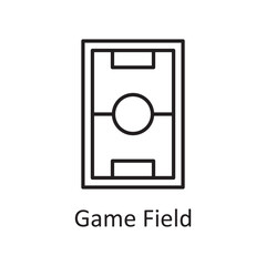 Game Field vector outline Icon Design illustration. Sports And Awards Symbol on White background EPS 10 File