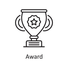 Award vector outline Icon Design illustration. Sports And Awards Symbol on White background EPS 10 File