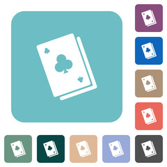 Card game solid rounded square flat icons