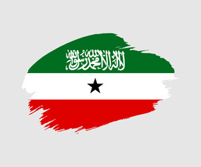 Abstract creative painted grunge brush flag of Somaliland country with background © AkshayG
