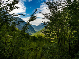 View of the Theth Valley in Albania