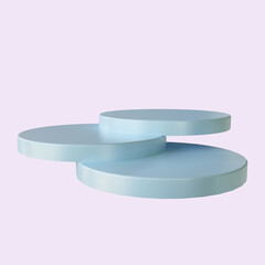 Realistic Purple Glow Podium 3D Render