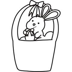 Rabbit in a basket
