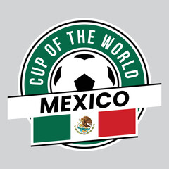 Mexico Team Badge for Football Tournament