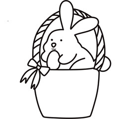 rabbit in a basket