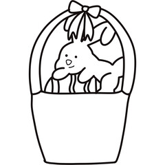 Bunny in basket 