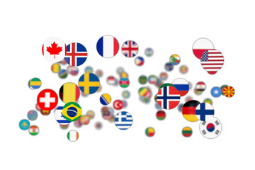 International Business World Flags Globe