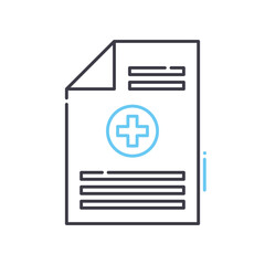 follow doctor recommendations line icon, outline symbol, vector illustration, concept sign