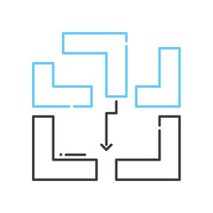 ready-made solution line icon, outline symbol, vector illustration, concept sign