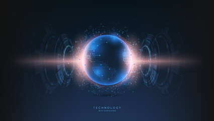 Hi-tech digital technology futuristic circuit digital. Abstract futuristic design. artificial intelligence. Modern futuristic design. Global network connection technology. vector illustration.