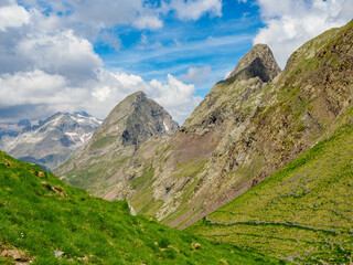 Salvaguardia Peak and Mine Peak in Benasque Valley, Spain
