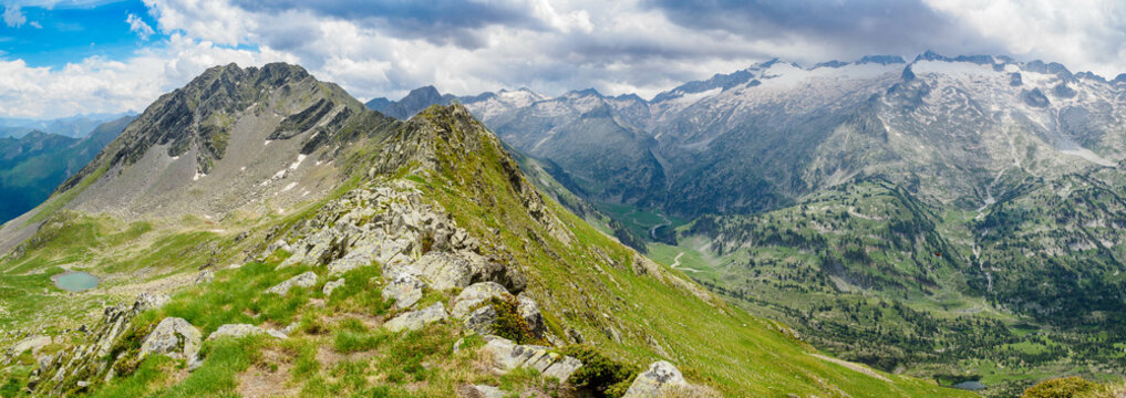 North Face of Maladetas range in Benasque Valley, Spain