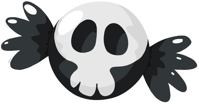cute cartoon colorful halloween candy skeleton