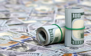 bunch of hundred dollar bills