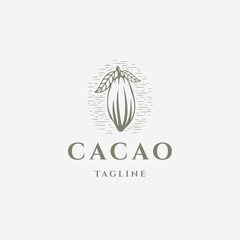 Cacao logo icon design template flat vector illustration