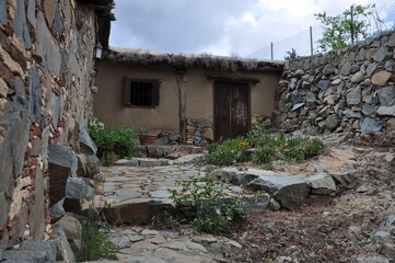 Fototapeta na wymiar The beautiful village of Fikardou in the province of Nicosia, in Cyprus 