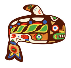 Aleut Whale illustration