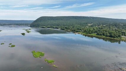 Susquehanna River at Harrisburg PA used for water recreation, kayaking, boating, fishing
