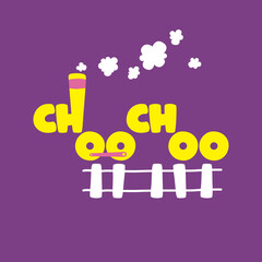 choo choo kids t-shirt decoration with steam locomotive 