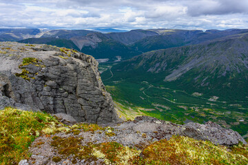 Obraz premium Khibiny Mountains. Ski resort- Arctic region of Russia is a popular hiking trail