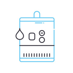 water heater line icon, outline symbol, vector illustration, concept sign