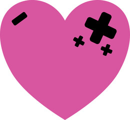 Obraz premium Heart shape, Broken heart element, Valentine Day