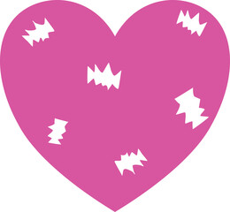 Heart shape, Broken heart element, Valentine Day