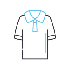 t-shirt line icon, outline symbol, vector illustration, concept sign