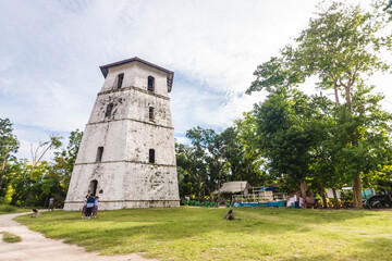 Panglao, Bohol, Philippines - The Panglao Watchtower near St. Augustine Church, also known as...