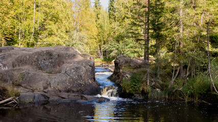 beautiful view of karelia with rocks. High quality photo