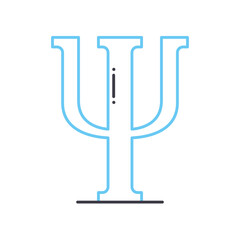 psychologist line icon, outline symbol, vector illustration, concept sign