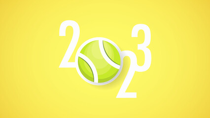 2023 tennis club on tennis blue background Illustrations for use in online sporting events , Illustration Vector  EPS 10