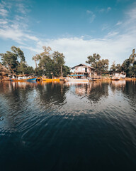 Fototapeta premium Fisherman jetty in Merang, Terengganu, Malaysia.