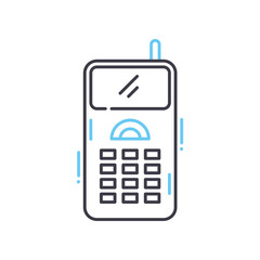 mobile phone line icon, outline symbol, vector illustration, concept sign