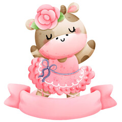 baby cow ballerina
