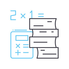 math line icon, outline symbol, vector illustration, concept sign